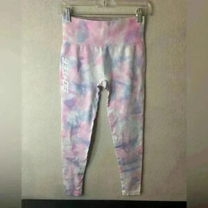 Bo + Tee ENERGY Seamless Full Length Leggings In Tie Dye Sz M